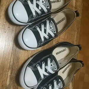 Women's Black Converse All Stars Low Top- Size 7 and 7.5